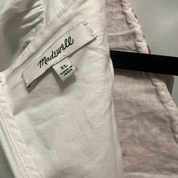 Madewell White Dress with Red Accents - Picture 6 of 6